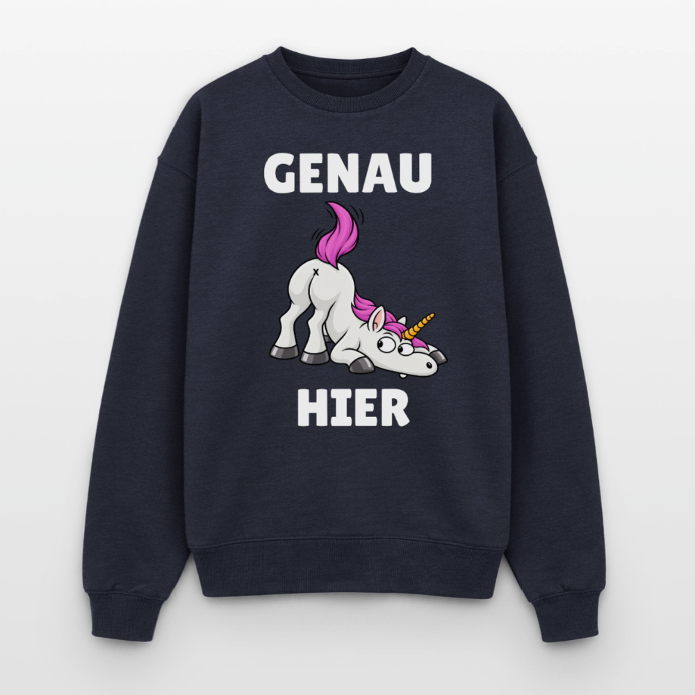 Genau hier  Oversized Heavyweight Sweater - Navy