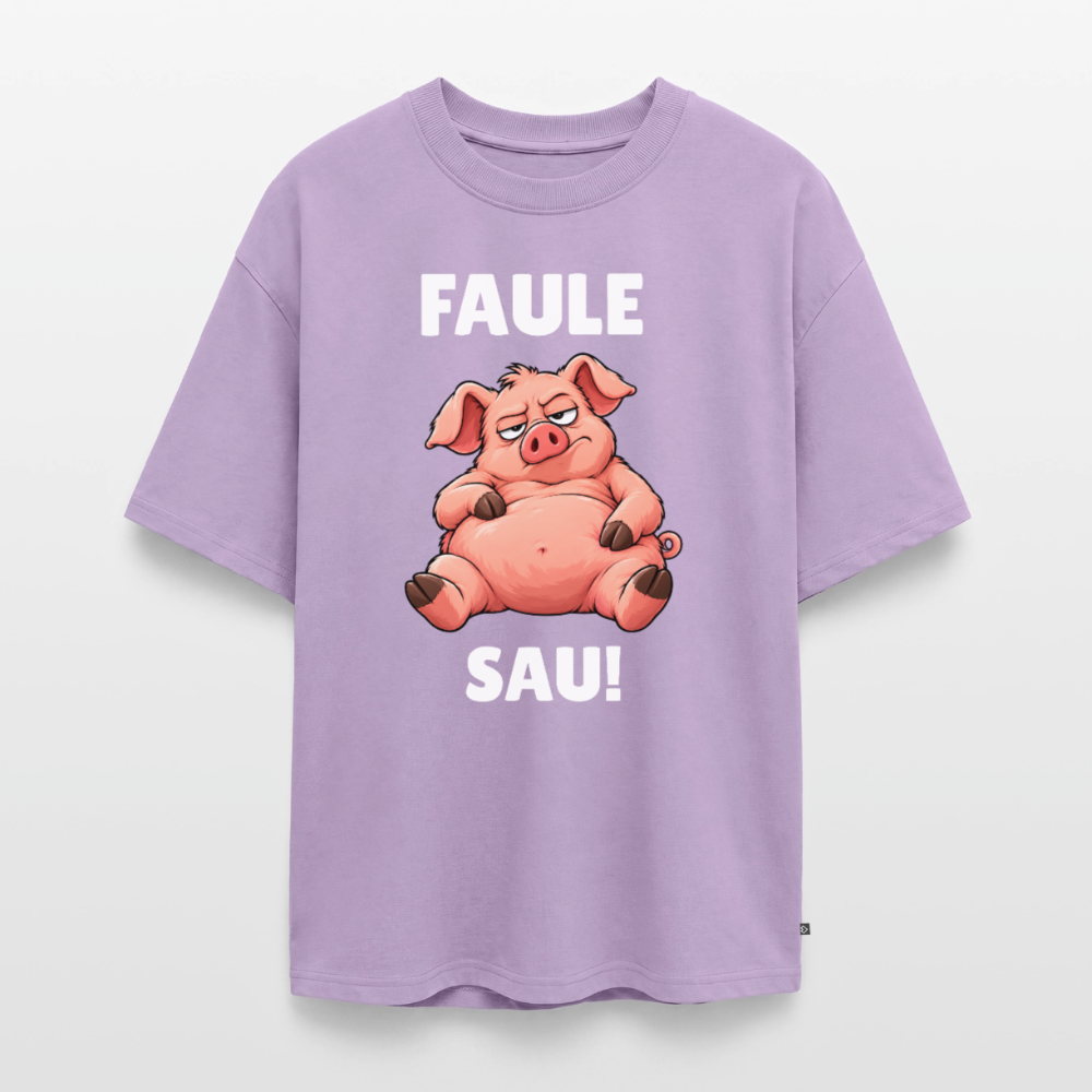Faule Sau Unisex Premium Oversized Organic T-Shirt - Lavendel