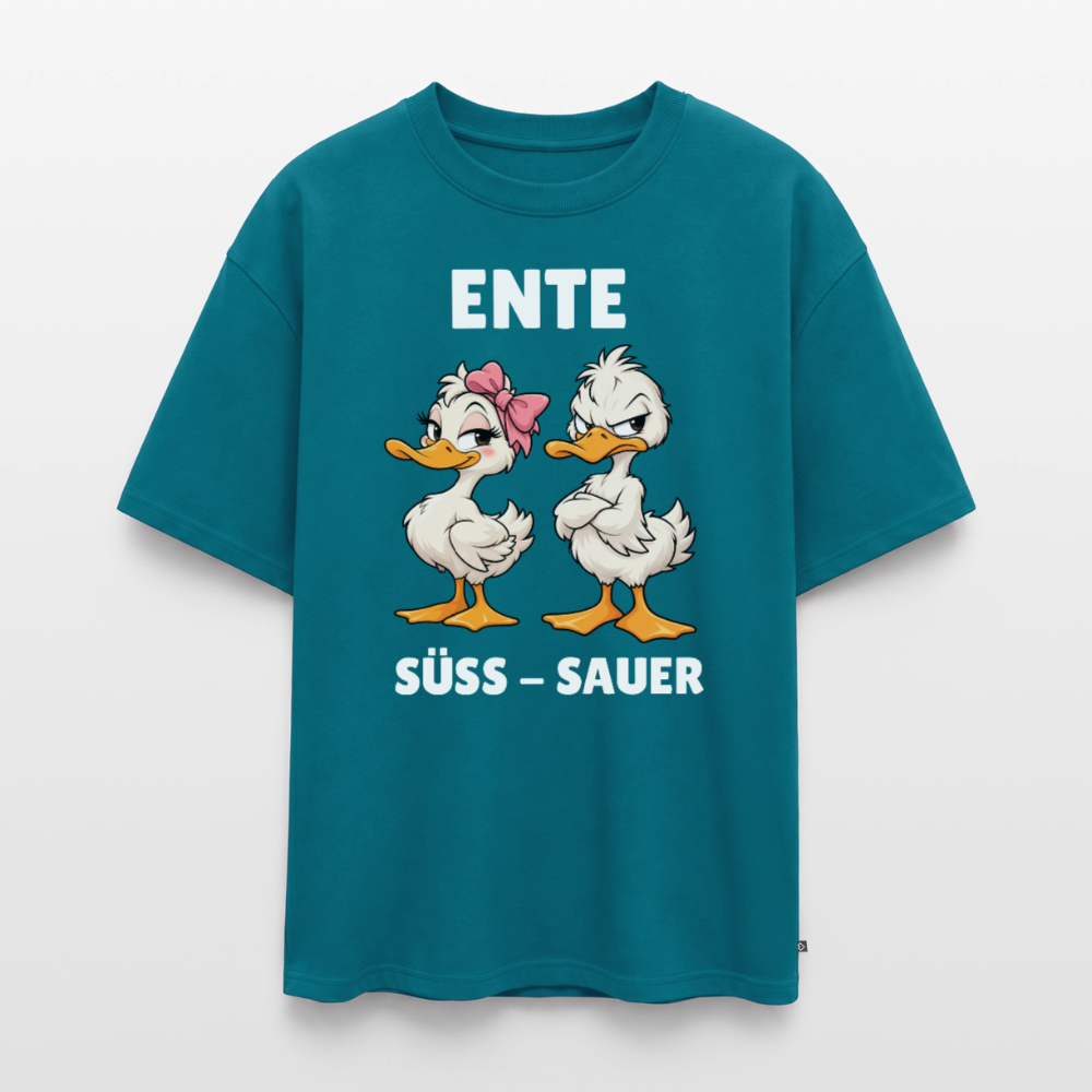 Ente Unisex Premium Oversized Organic T-Shirt - Petrol