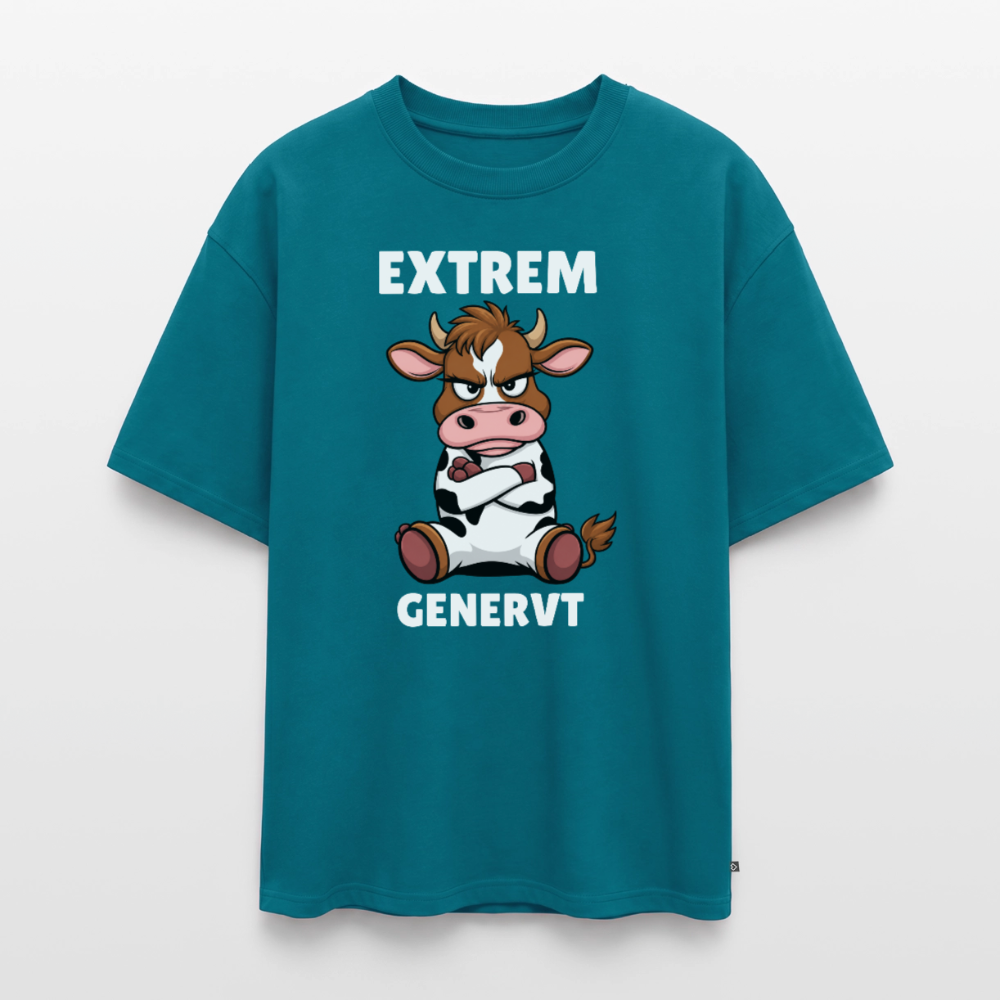 Extrem genervt  Unisex Premium Oversized Organic T-Shirt - Petrol