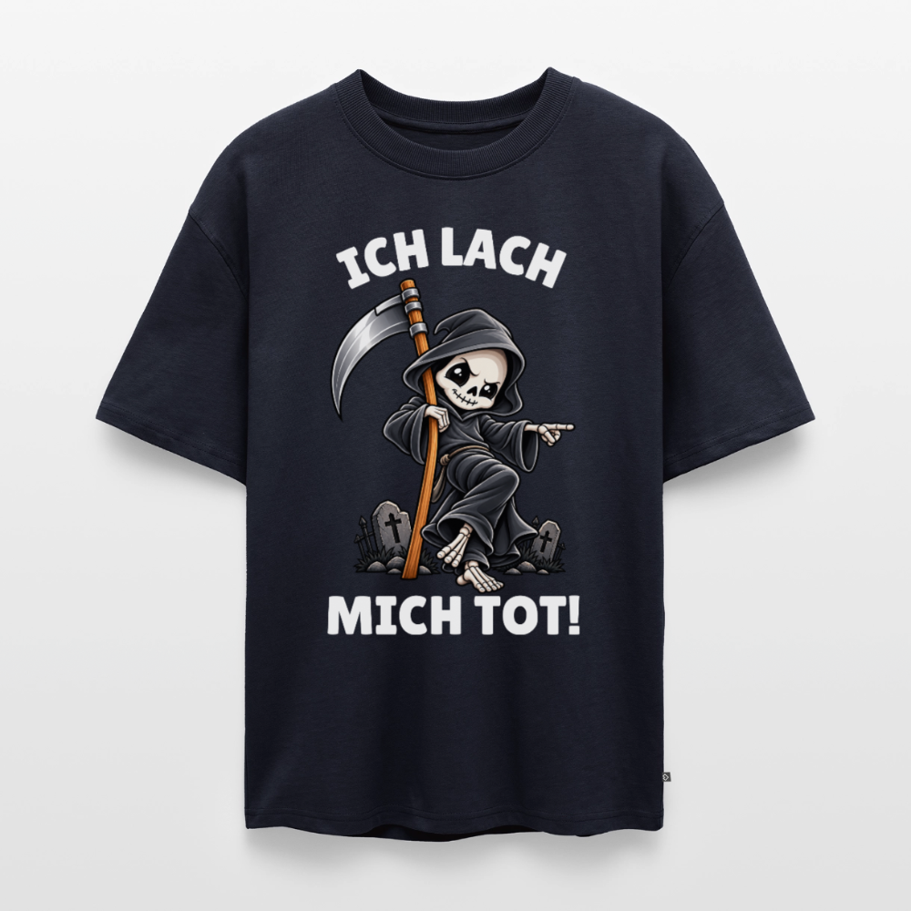 Ich lach Unisex Premium Oversized Organic T-Shirt - Navy