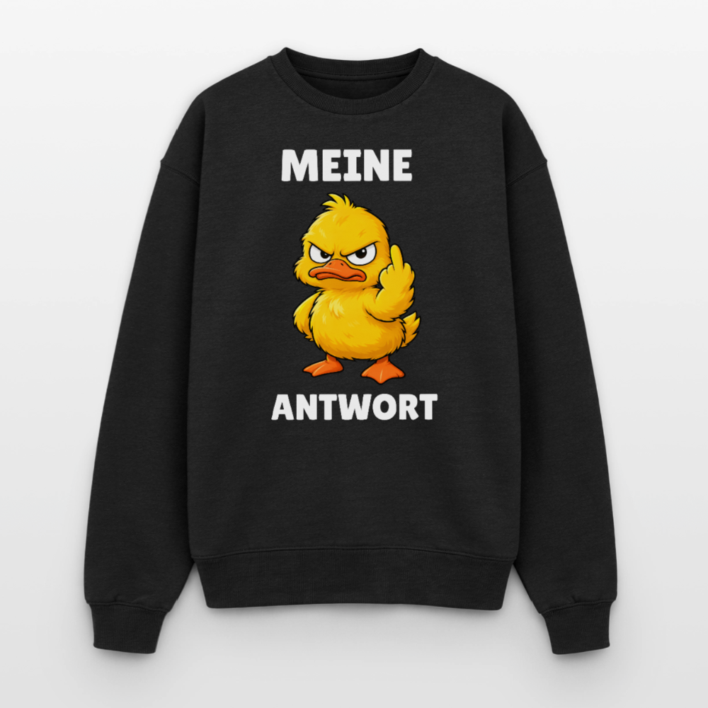 Meine Antwort Oversized Heavyweight Sweater - Schwarz