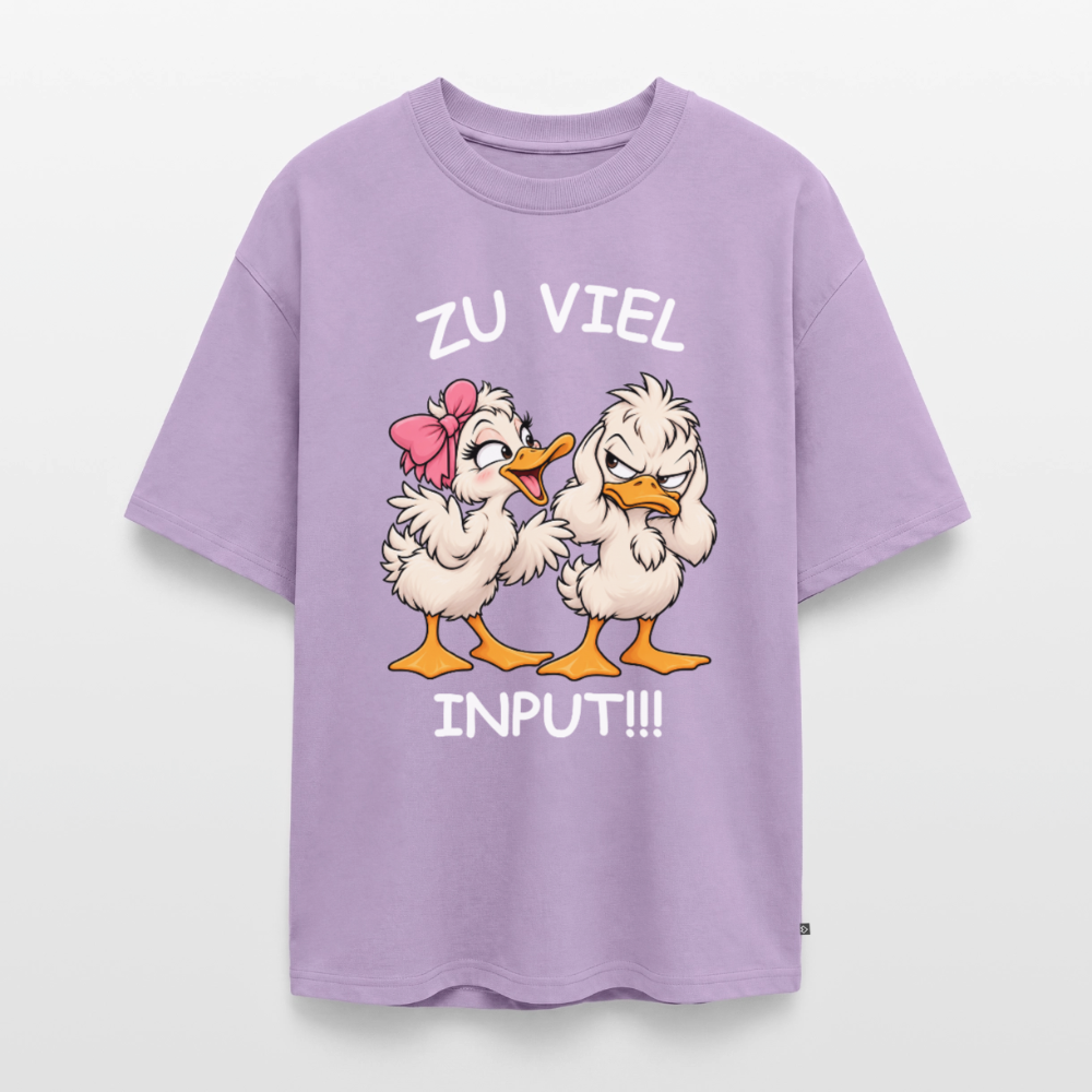 Zu viel Input Unisex Premium Oversized Organic T-Shirt - Lavendel