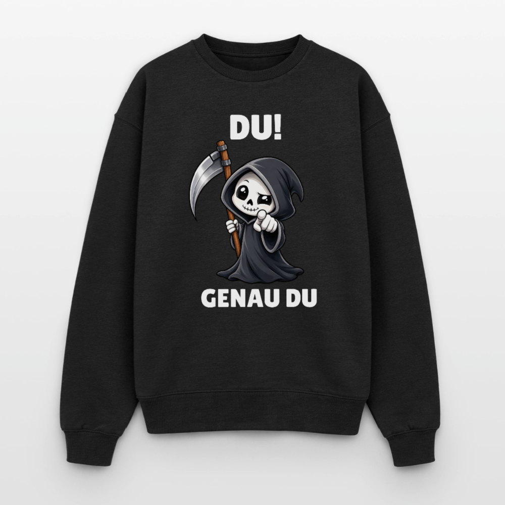 Genau Du Oversized Heavyweight Sweater - Schwarz