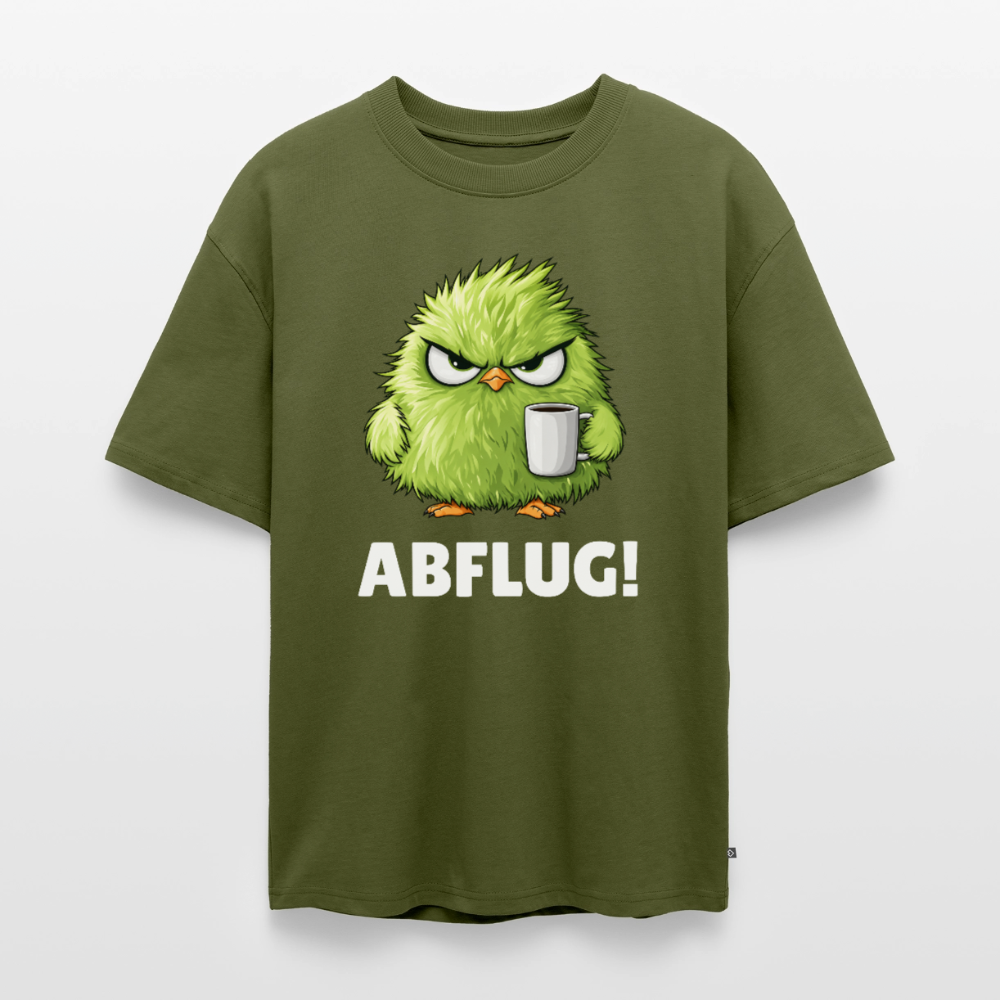 Abflug Unisex Premium Oversized Organic T-Shirt - Khaki