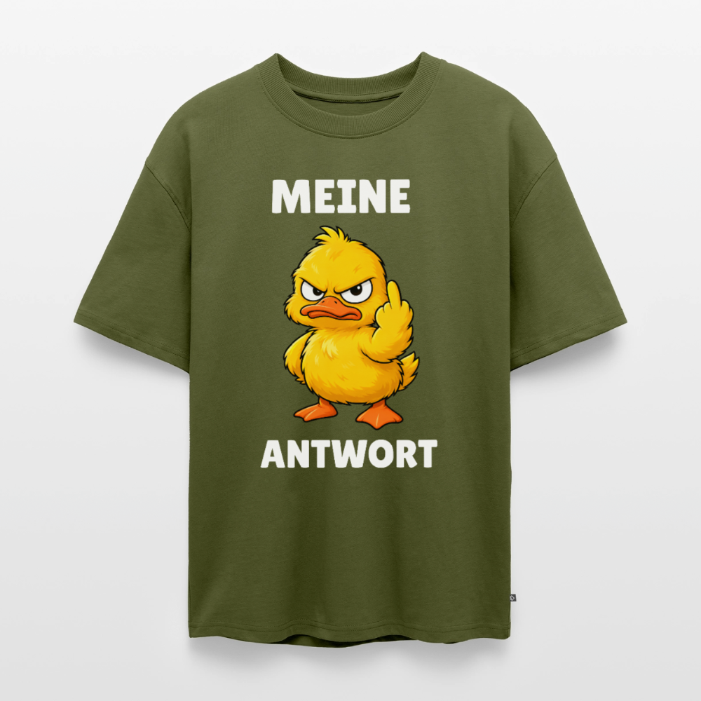 Meine Antwort Unisex Premium Oversized Organic T-Shirt - Khaki