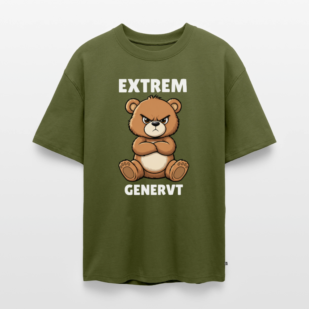 Extrem genervt Unisex Premium Oversized Organic T-Shirt - Khaki