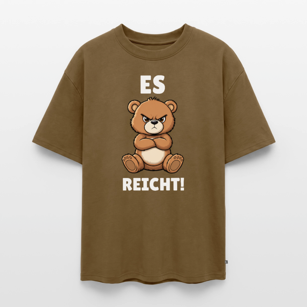 Es reicht Unisex Premium Oversized Organic T-Shirt - Nussbraun