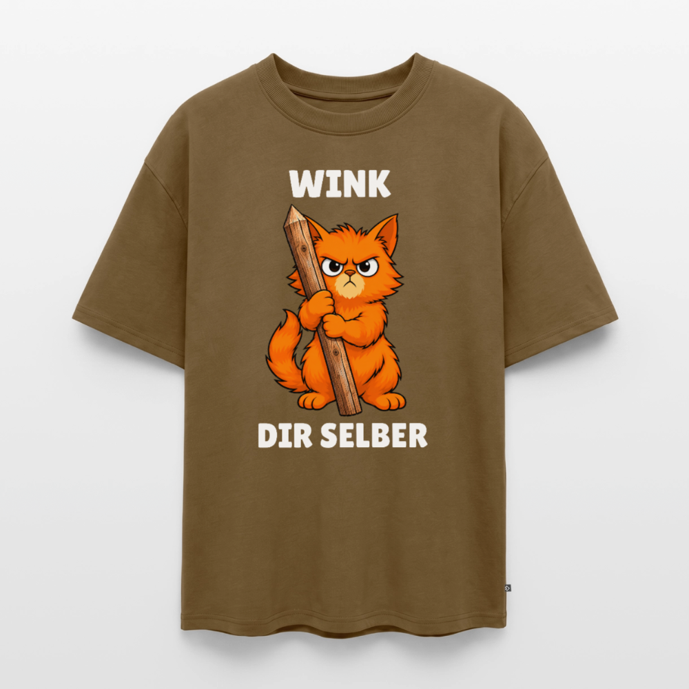 Wink dir selber Unisex Premium Oversized Organic T-Shirt - Nussbraun