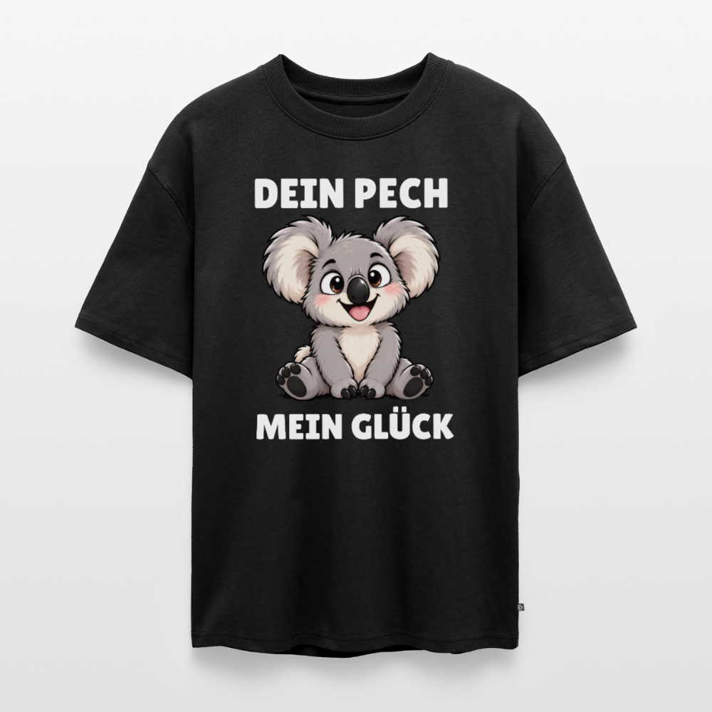 Dein Pech Unisex Premium Oversized Organic T-Shirt - Schwarz