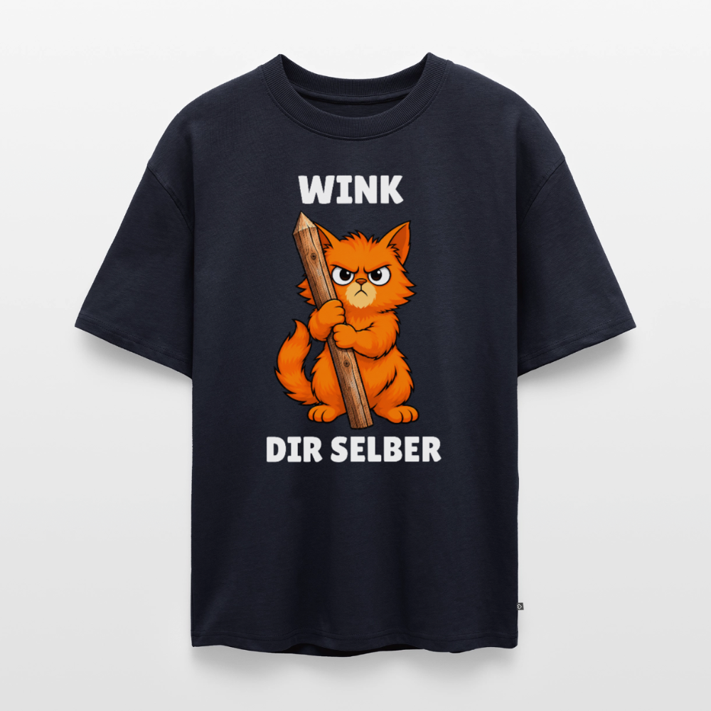 Wink dir selber Unisex Premium Oversized Organic T-Shirt - Navy