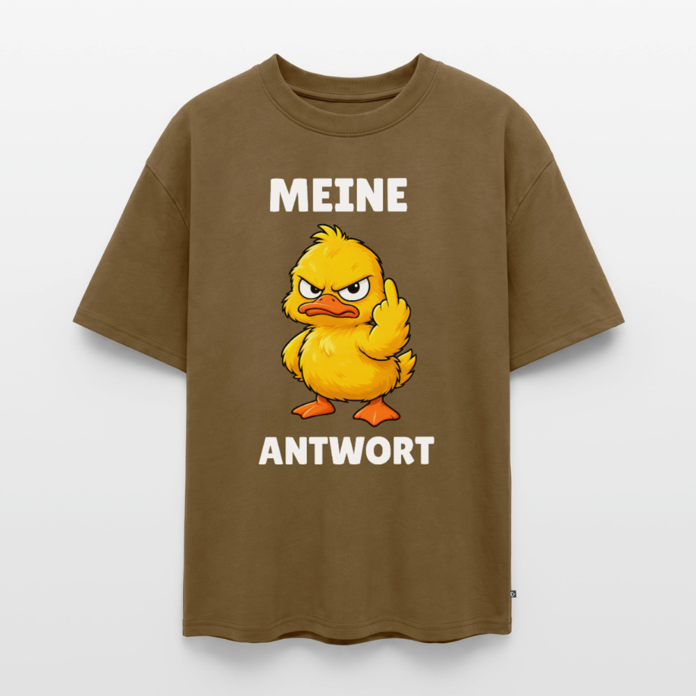 Meine Antwort Unisex Premium Oversized Organic T-Shirt - Nussbraun