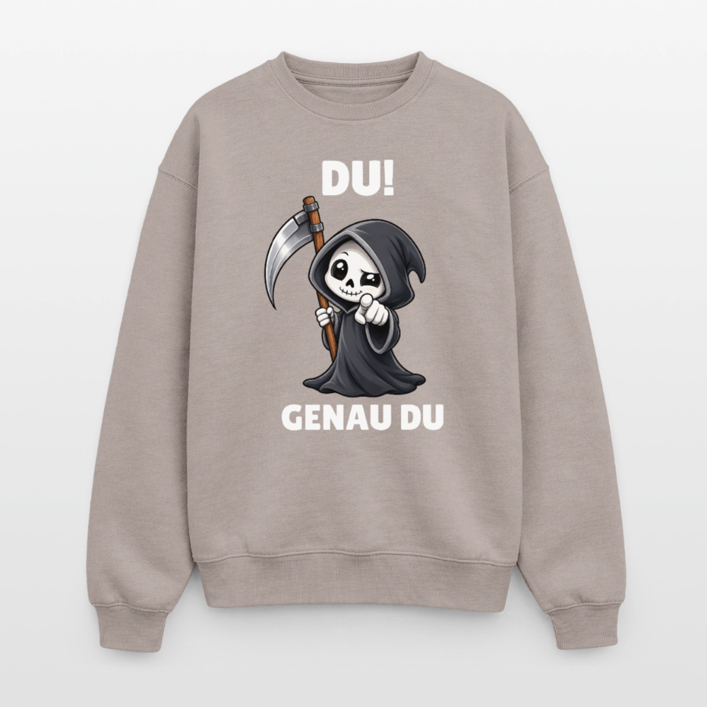 Genau Du Oversized Heavyweight Sweater - Taupe