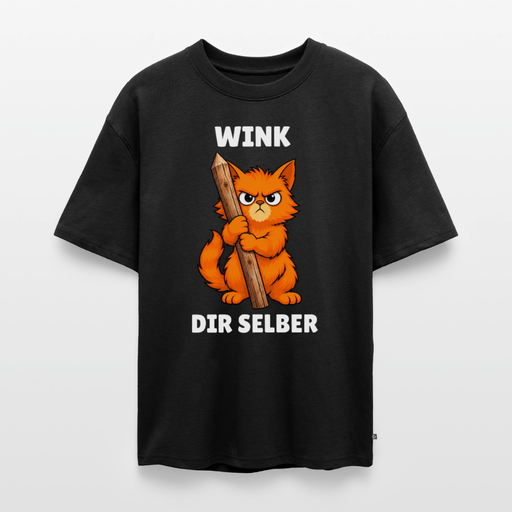 Wink dir selber Unisex Premium Oversized Organic T-Shirt - Schwarz