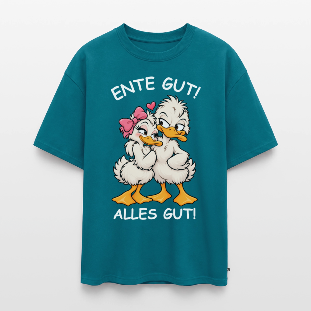 Ente gut  Unisex Premium Oversized Organic T-Shirt - Petrol