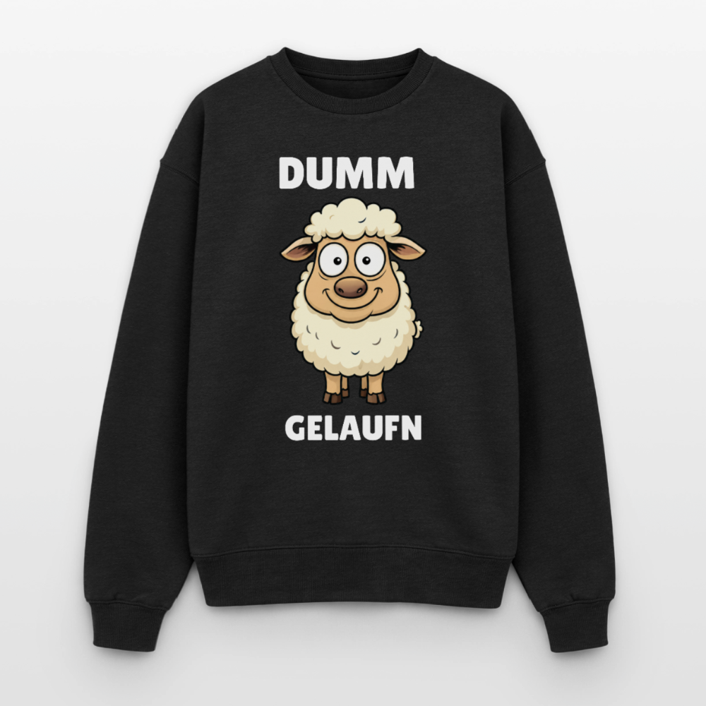 Dumm gelaufen Oversized Heavyweight Sweater - Schwarz
