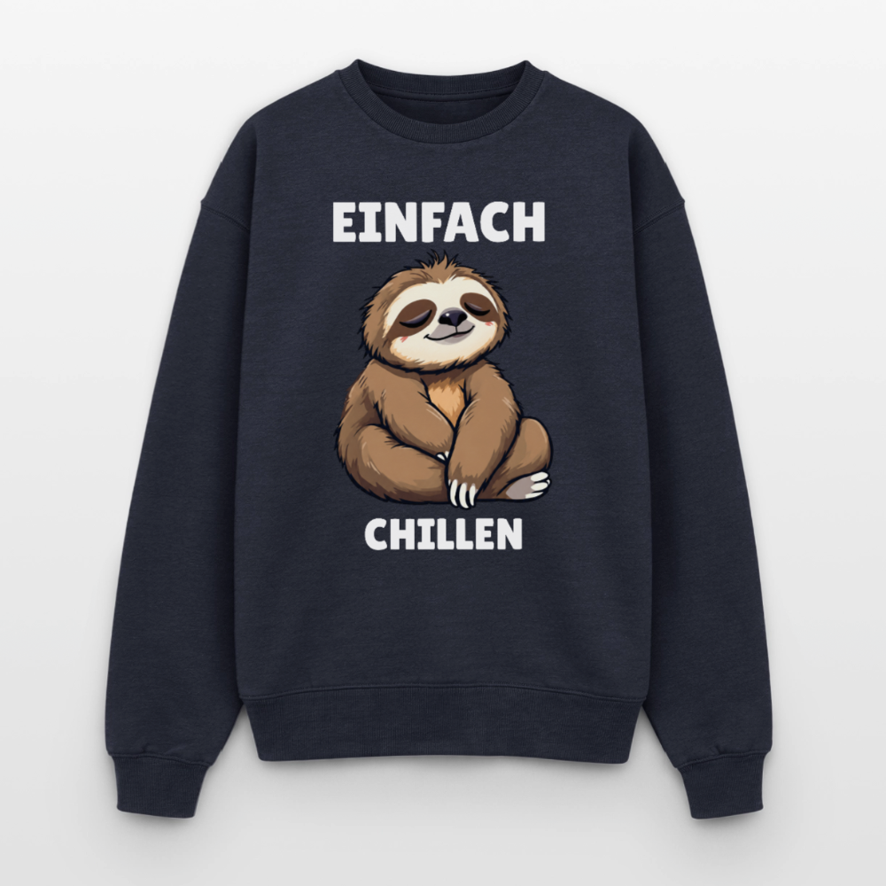 Einfach Chillen Oversized Heavyweight Sweater - Navy