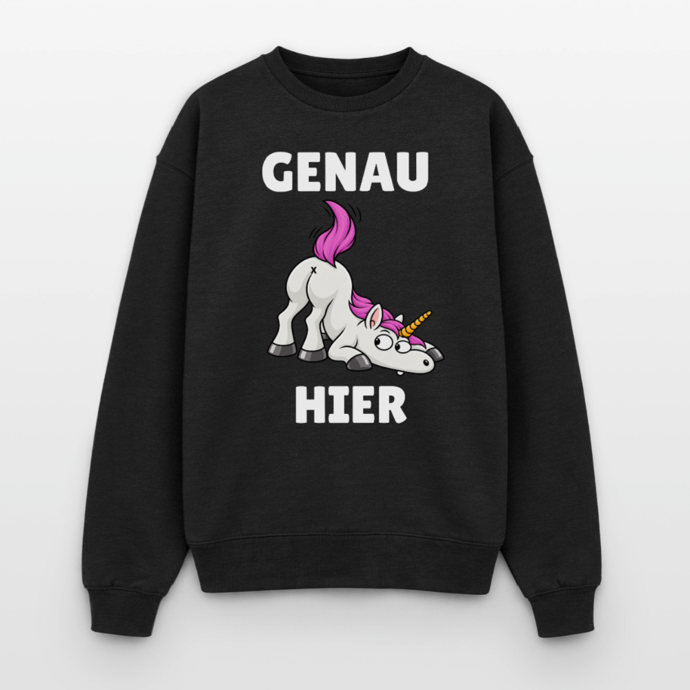 Genau hier  Oversized Heavyweight Sweater - Schwarz