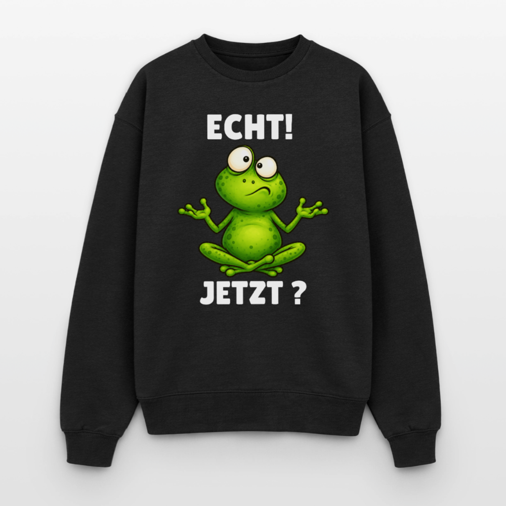 Echt Jetzt  Oversized Heavyweight Sweater - Schwarz