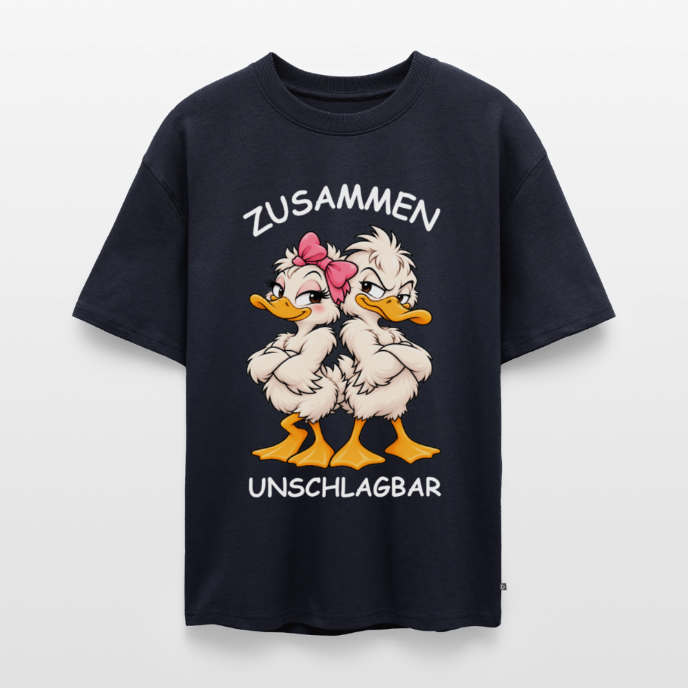 Unschlagbar  Unisex Premium Oversized Organic T-Shirt - Navy