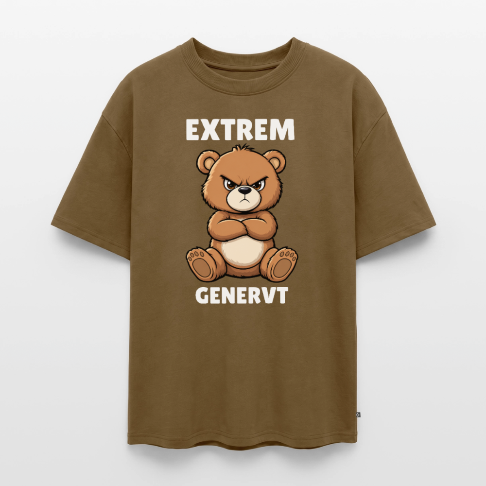 Extrem genervt Unisex Premium Oversized Organic T-Shirt - Nussbraun