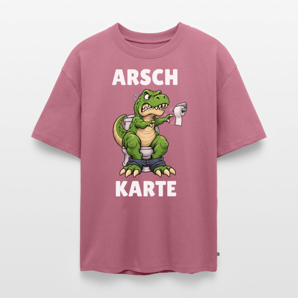 Arsch Karte Unisex Premium Oversized Organic T-Shirt - Mauve