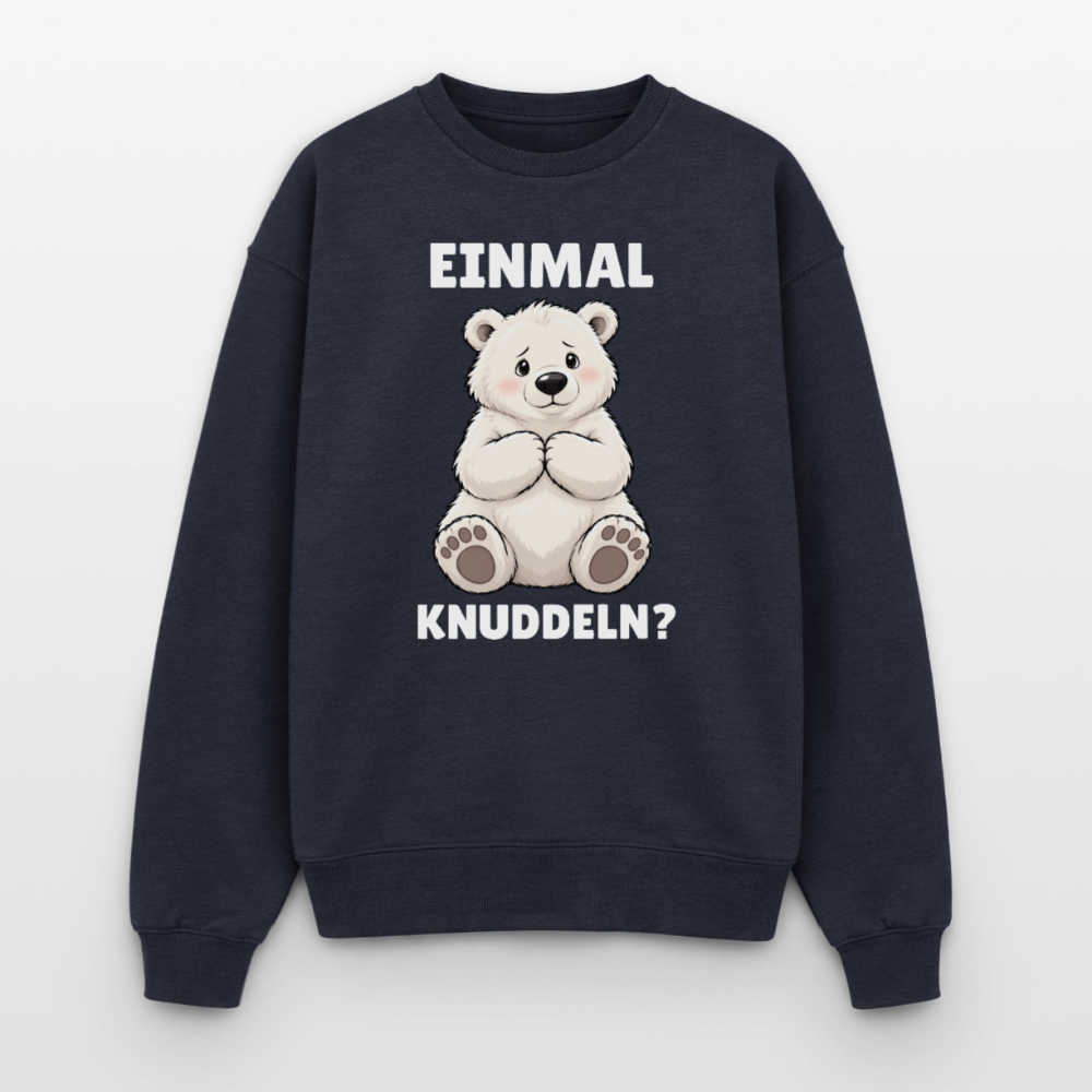 Einmal Knuddeln Oversized Heavyweight Sweater - Navy
