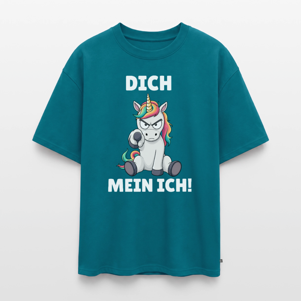 Dich mein ich Unisex Premium Oversized Organic T-Shirt - Petrol