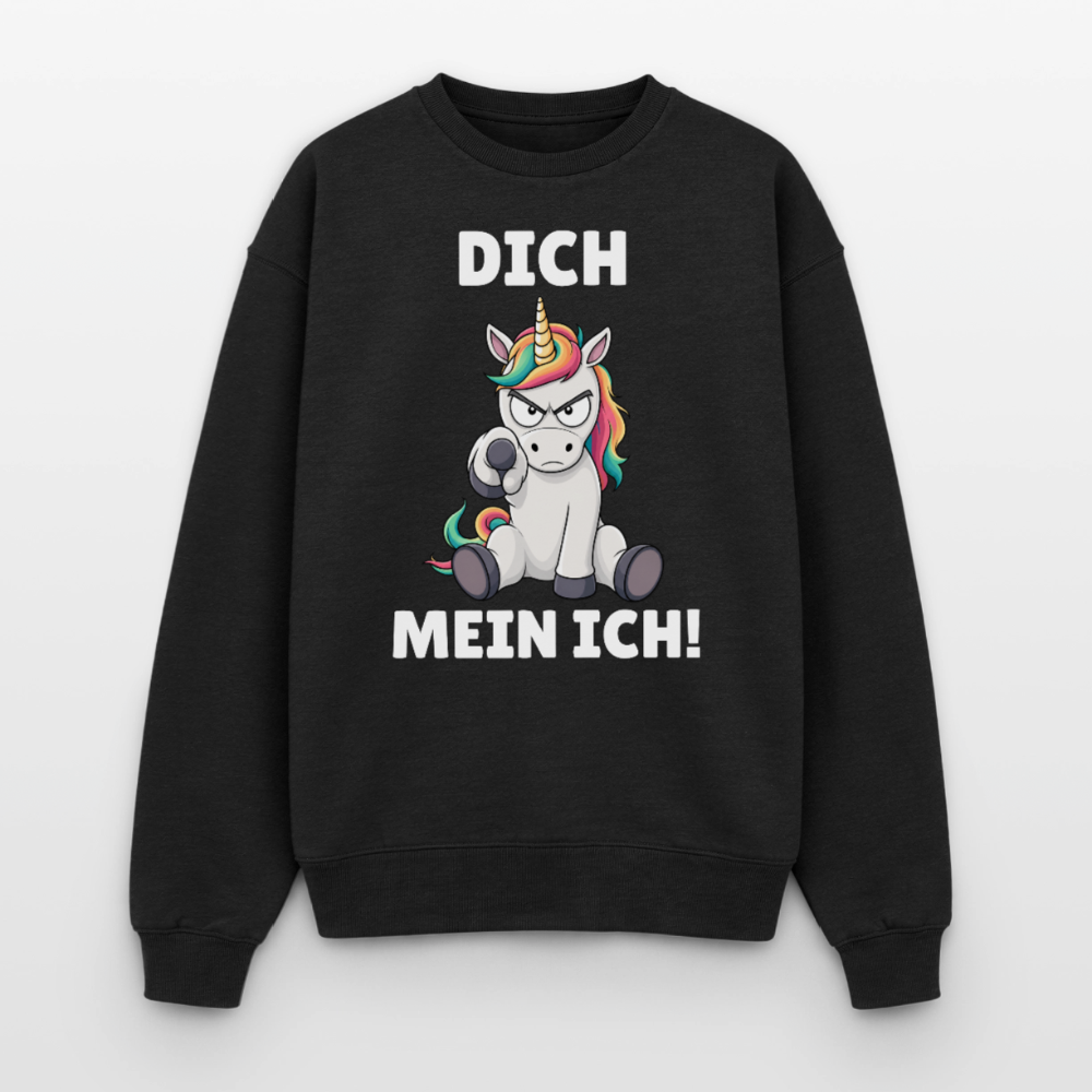 Dich mein ich Oversized Heavyweight Sweater - Schwarz