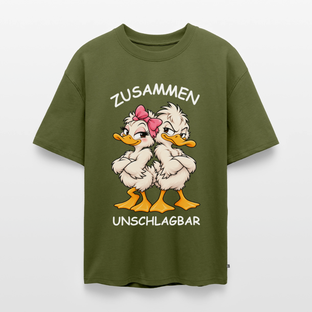 Unschlagbar  Unisex Premium Oversized Organic T-Shirt - Khaki