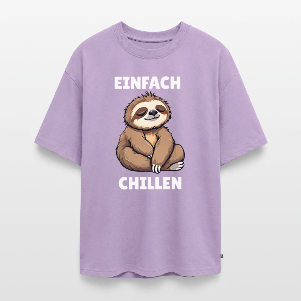 Einfach chillen Unisex Premium Oversized Organic T-Shirt - Lavendel