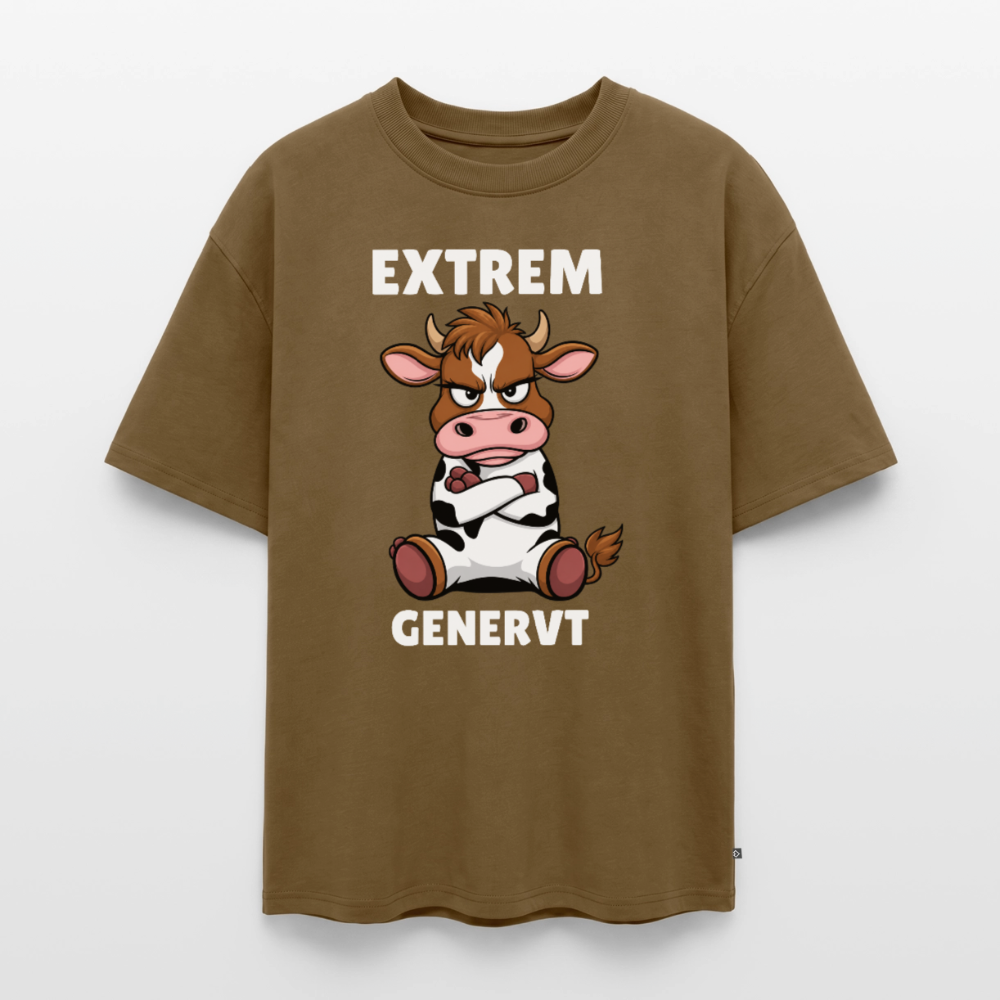 Extrem genervt Unisex Premium Oversized Organic T-Shirt - Nussbraun