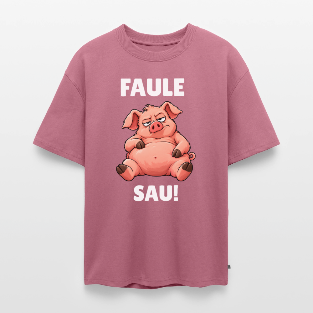 Faule Sau Unisex Premium Oversized Organic T-Shirt - Mauve