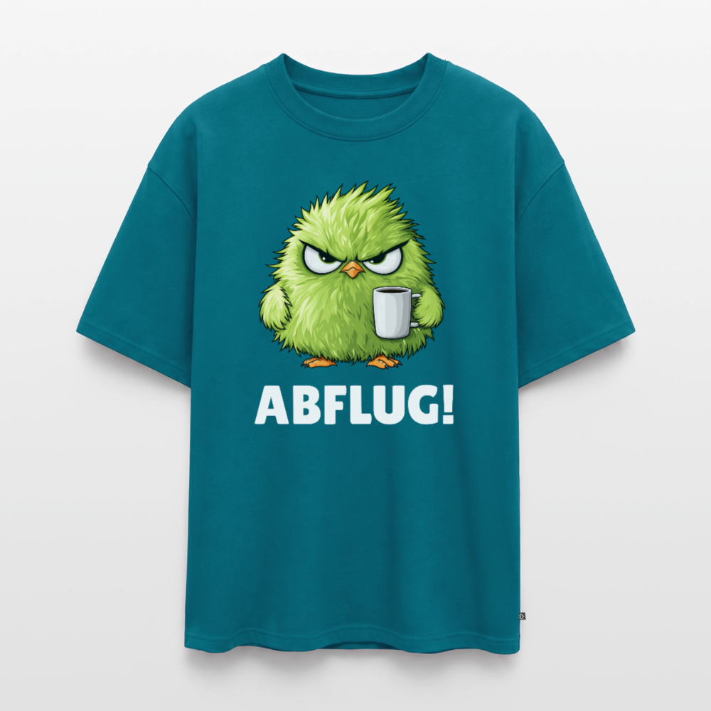 Abflug Unisex Premium Oversized Organic T-Shirt - Petrol