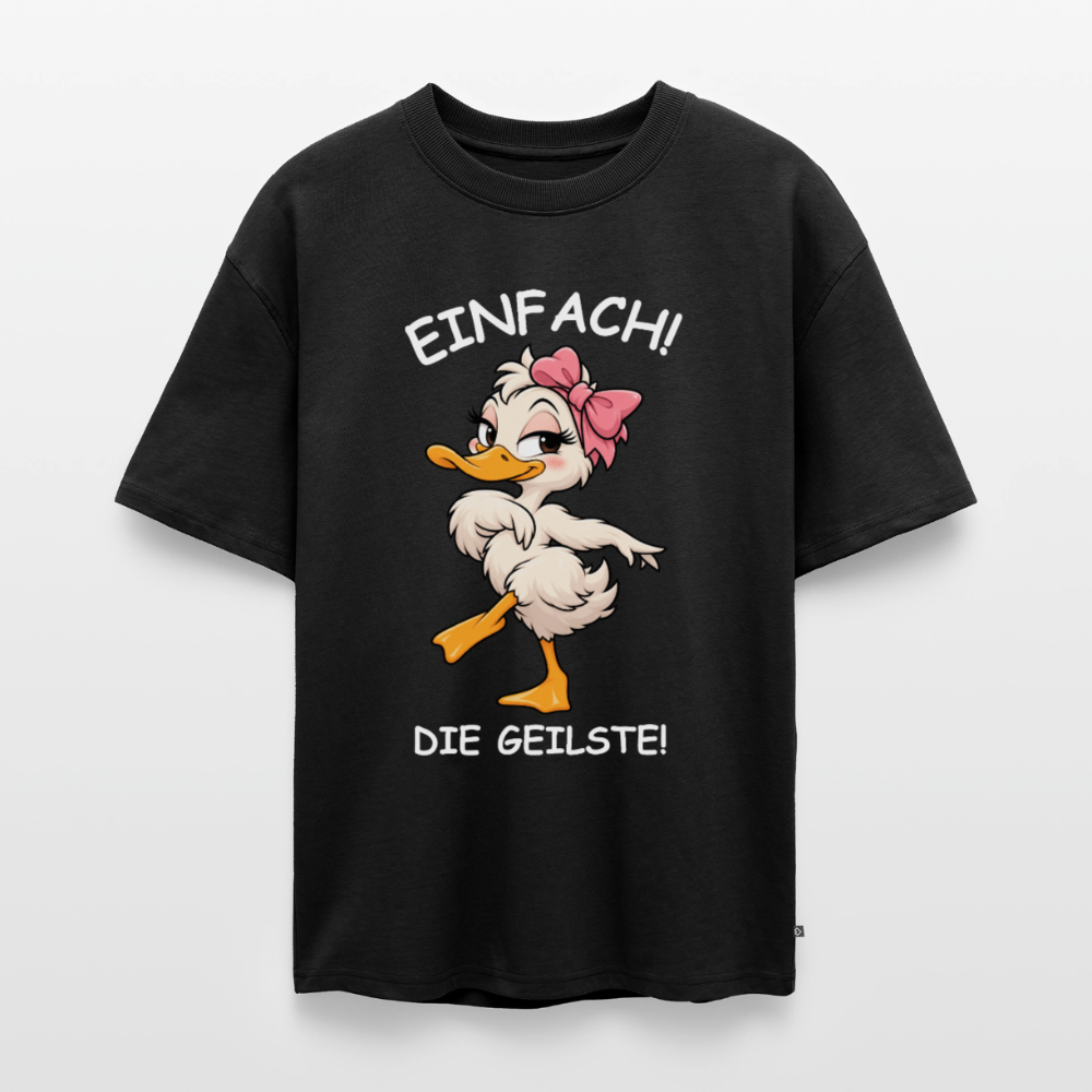 Die geilste  Unisex Premium Oversized Organic T-Shirt - Schwarz