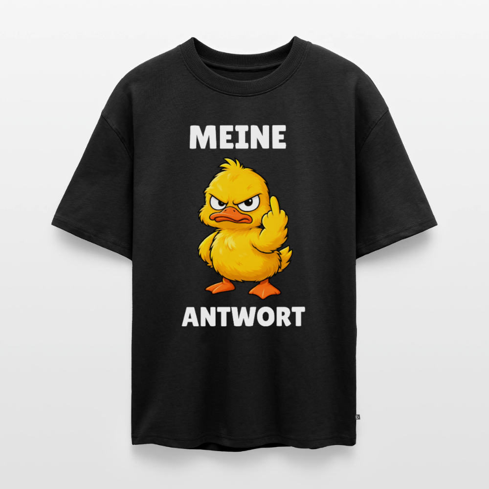 Meine Antwort Unisex Premium Oversized Organic T-Shirt - Schwarz