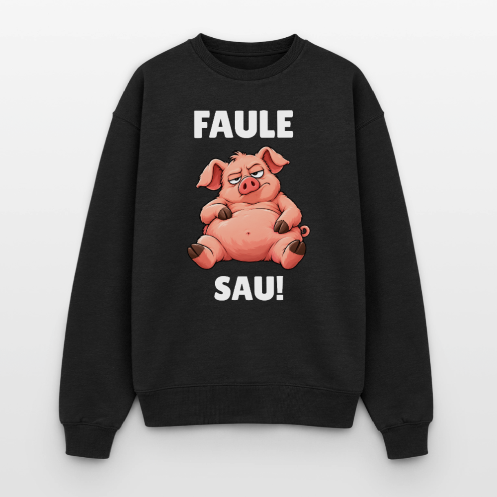 Faule Sau Oversized Heavyweight Sweater - Schwarz