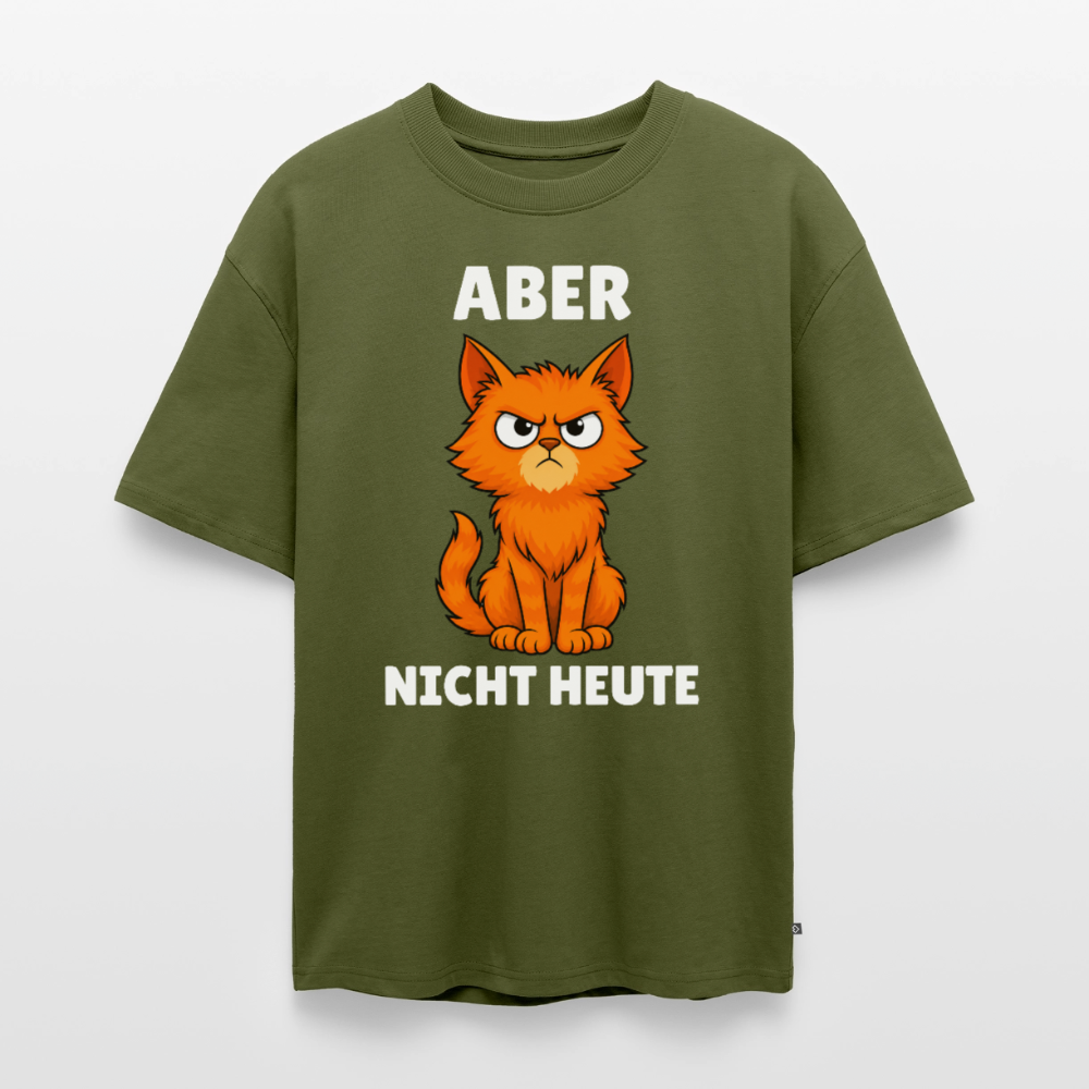 Nicht Heute Unisex Premium Oversized Organic T-Shirt - Khaki