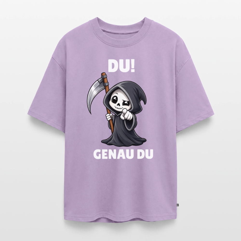 Genau du Unisex Premium Oversized Organic T-Shirt - Lavendel