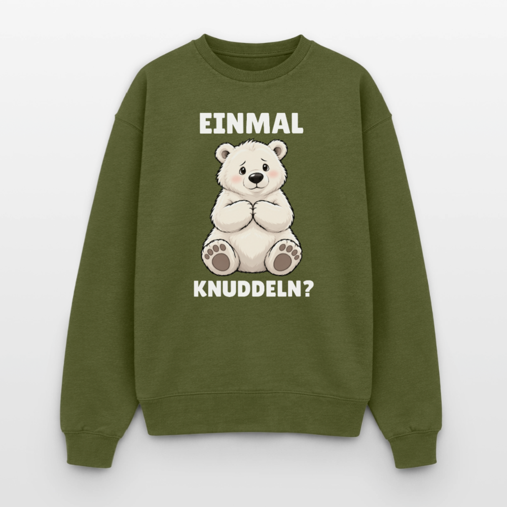 Einmal Knuddeln Oversized Heavyweight Sweater - Khaki