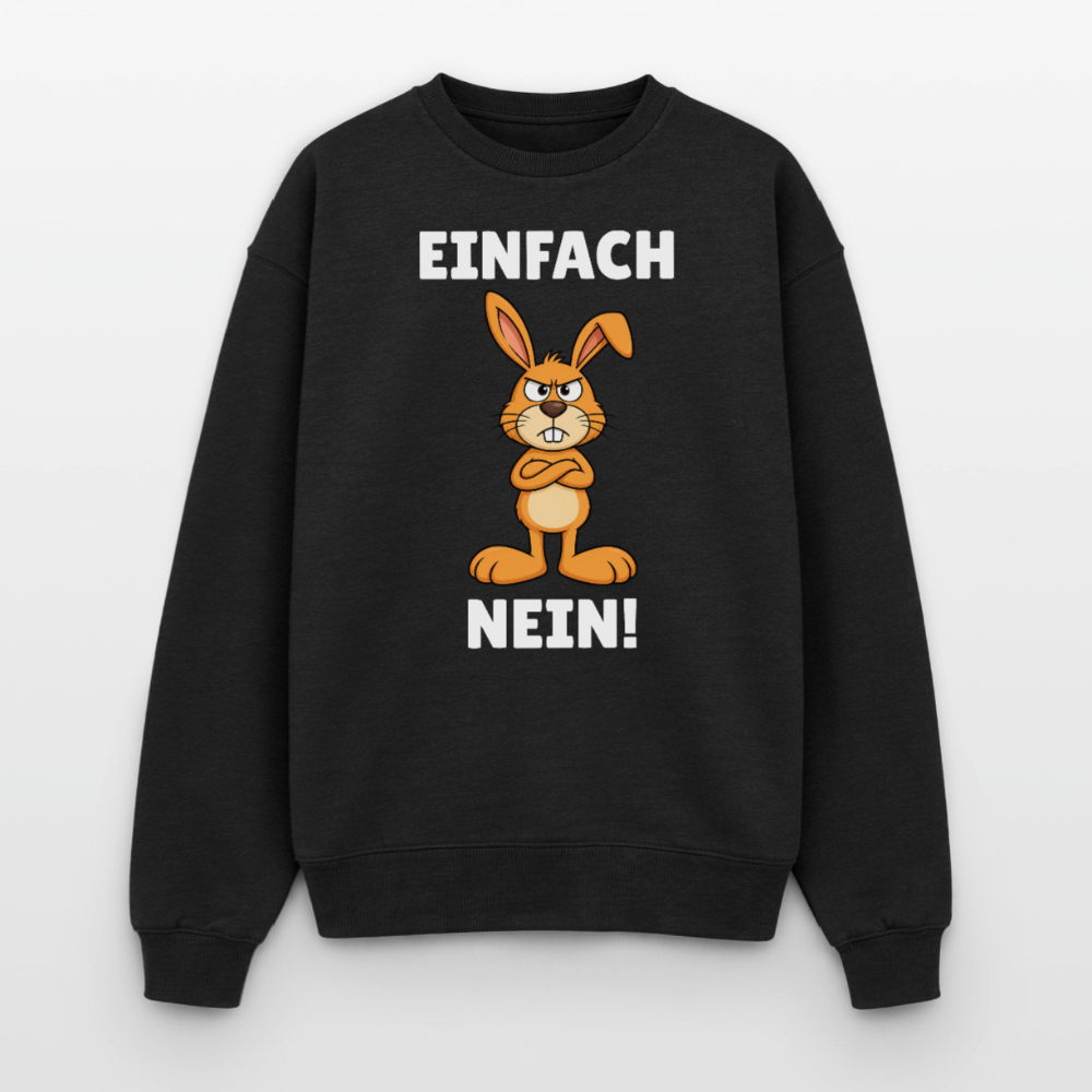 Einfach Nein Oversized Heavyweight Sweater - Schwarz