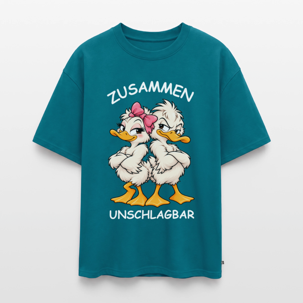 Unschlagbar  Unisex Premium Oversized Organic T-Shirt - Petrol