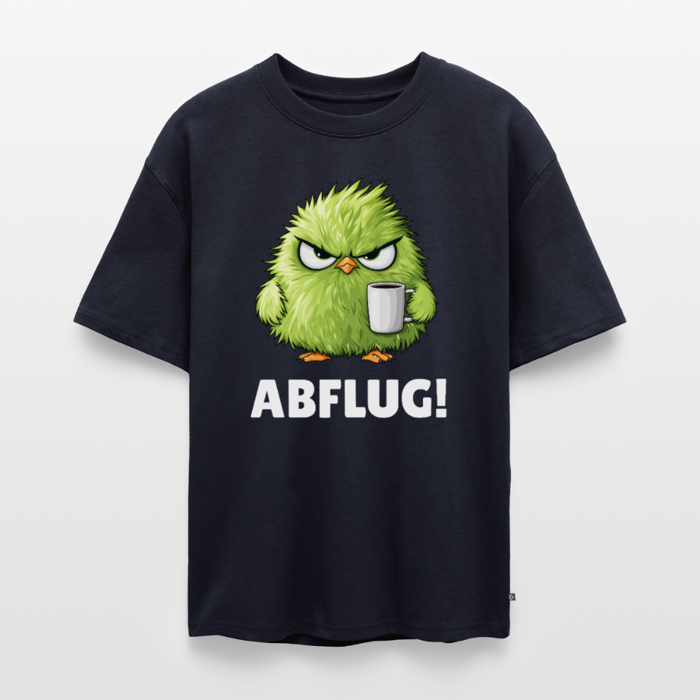 Abflug Unisex Premium Oversized Organic T-Shirt - Navy