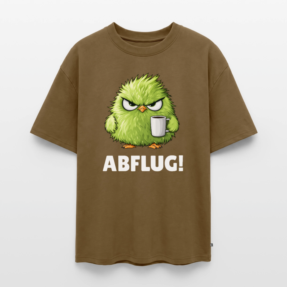 Abflug Unisex Premium Oversized Organic T-Shirt - Nussbraun
