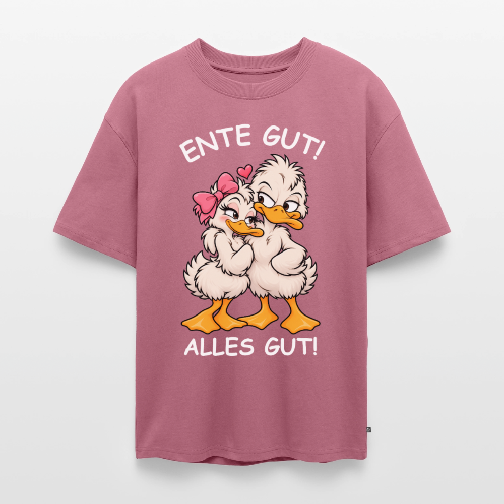 Ente gut  Unisex Premium Oversized Organic T-Shirt - Mauve