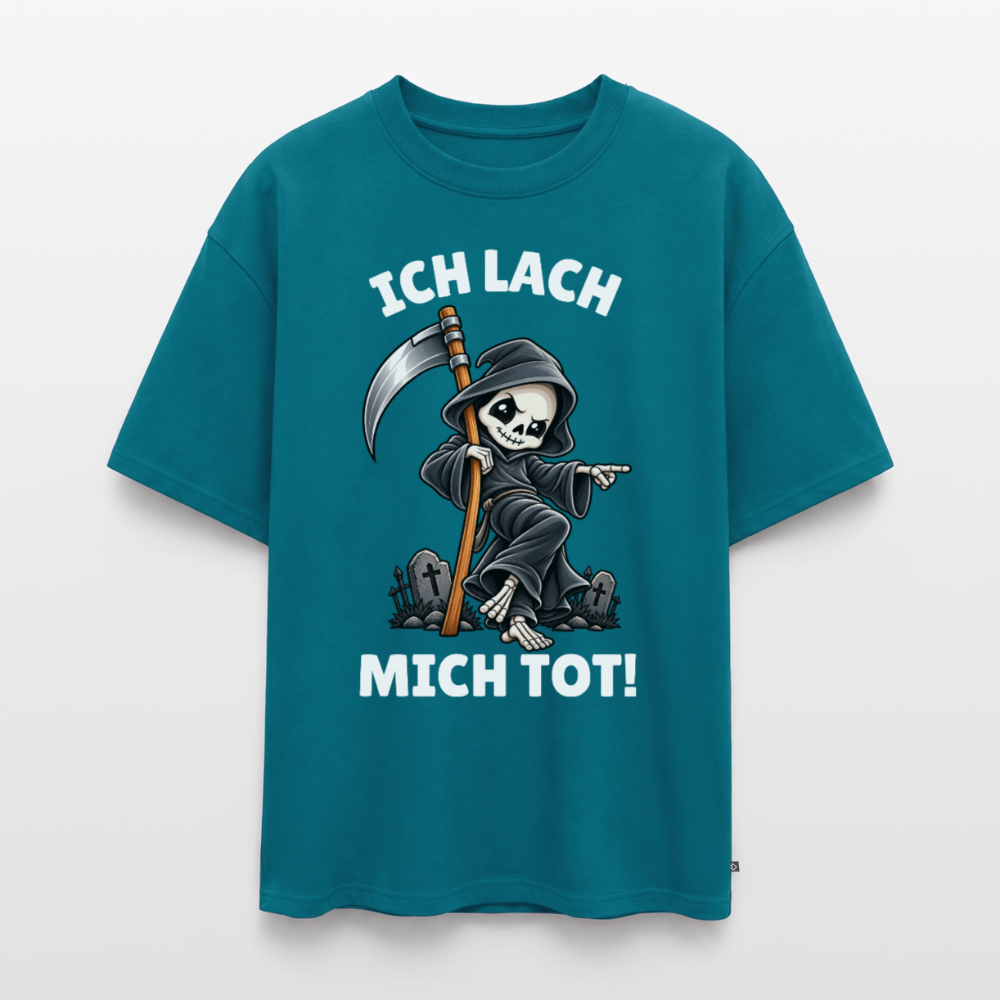 Ich lach Unisex Premium Oversized Organic T-Shirt - Petrol