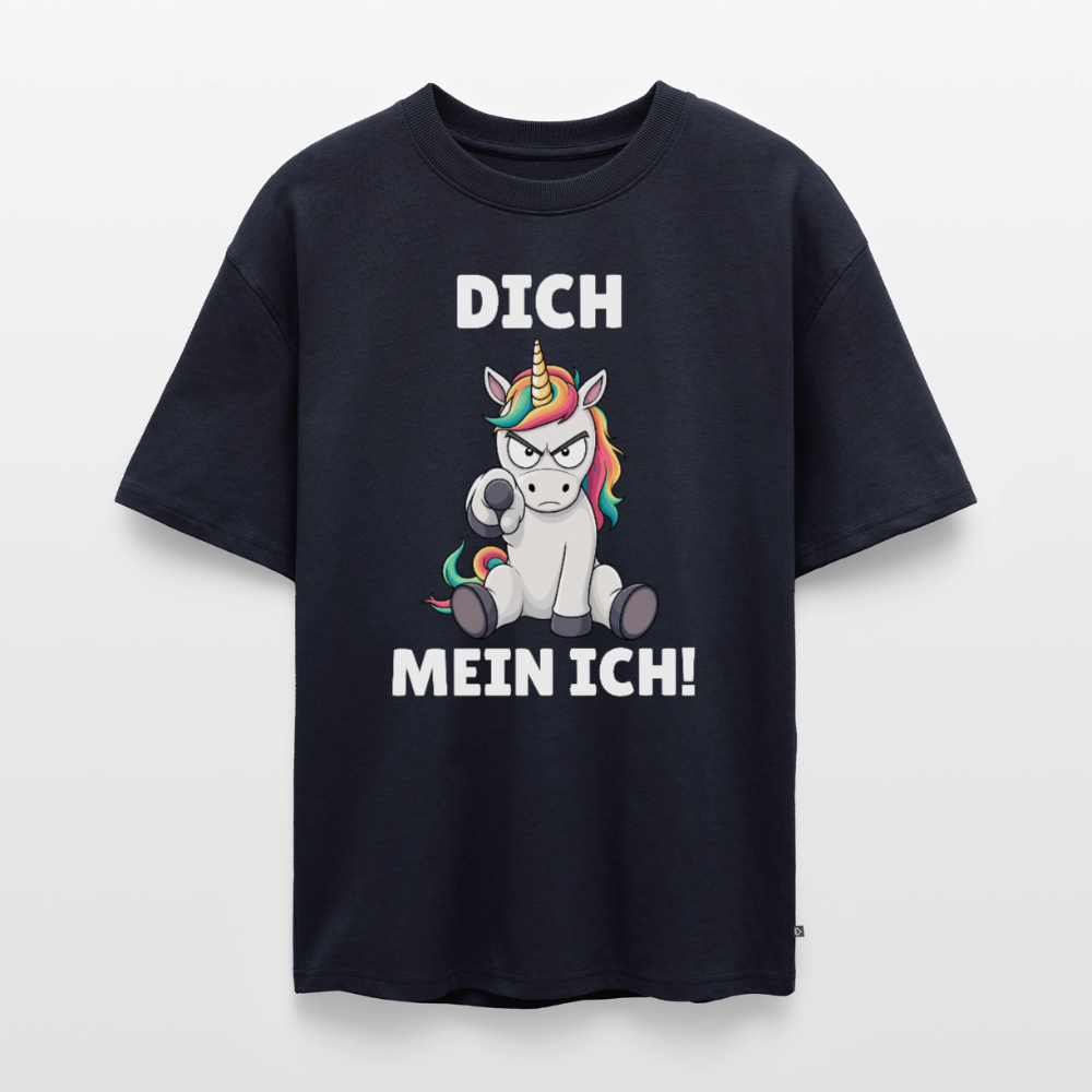Dich mein ich Unisex Premium Oversized Organic T-Shirt - Navy