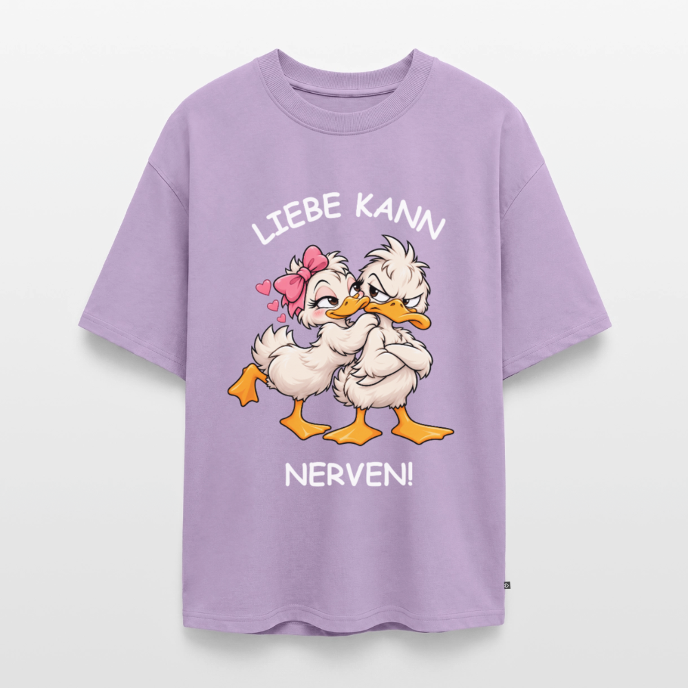 Liebe kann Unisex Premium Oversized Organic T-Shirt - Lavendel