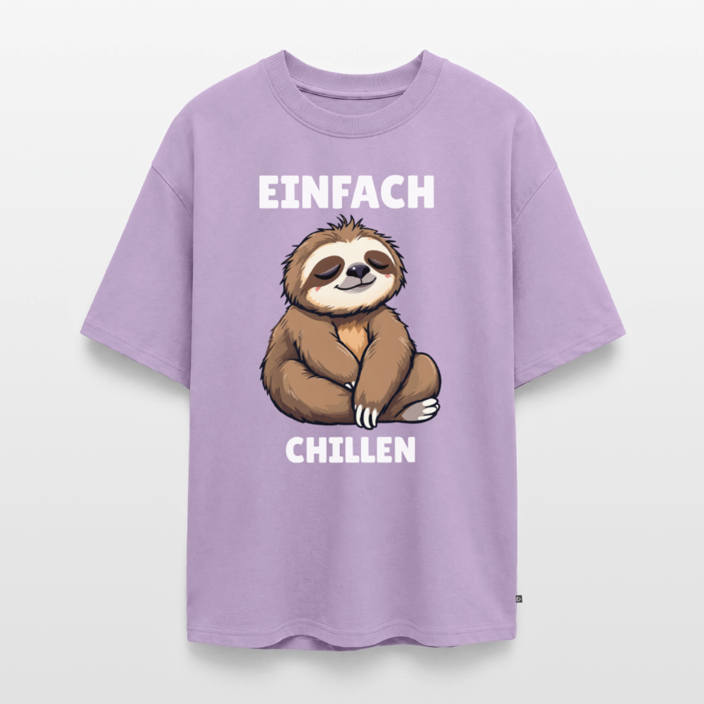 Einfach chillen Unisex Premium Oversized Organic T-Shirt - Lavendel