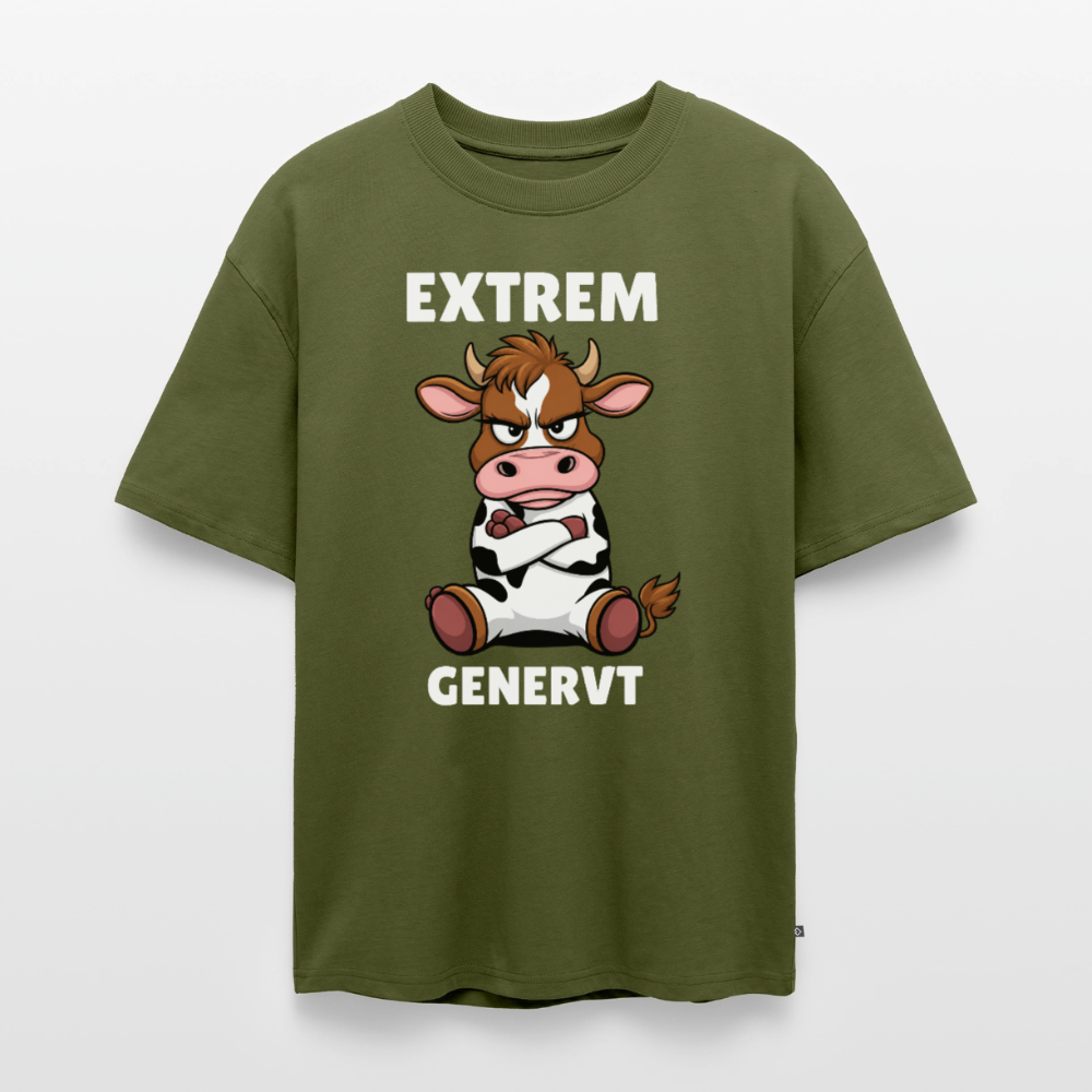 Extrem genervt Unisex Premium Oversized Organic T-Shirt - Khaki